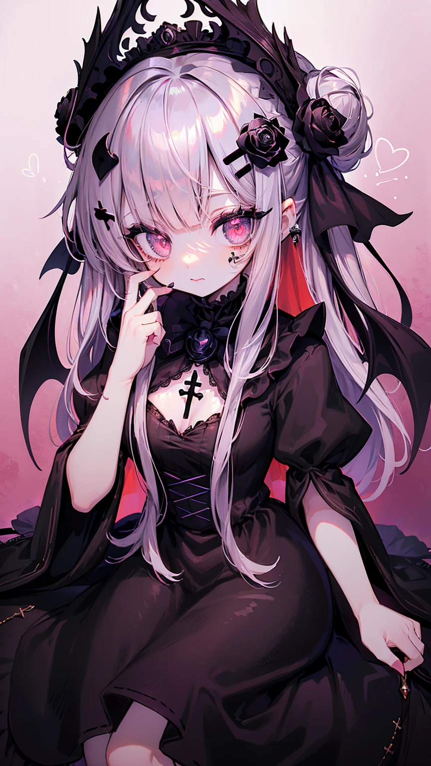 HighestQuali,tmasterpiece:1.2,Detailed details,1 Gothic girl,Black victorian dress,Gorgeous headdress,Bust,Rose flower,crosses,silver ornaments 、redheadwear、colorful hair with victorian updo hairstyle 、paleskin、Black lipstick and eye shadow,Accessories include the Cross Medal,Pentagram,crosses,cloaks,shawl,Sexy,chies,a lit candle, full body image