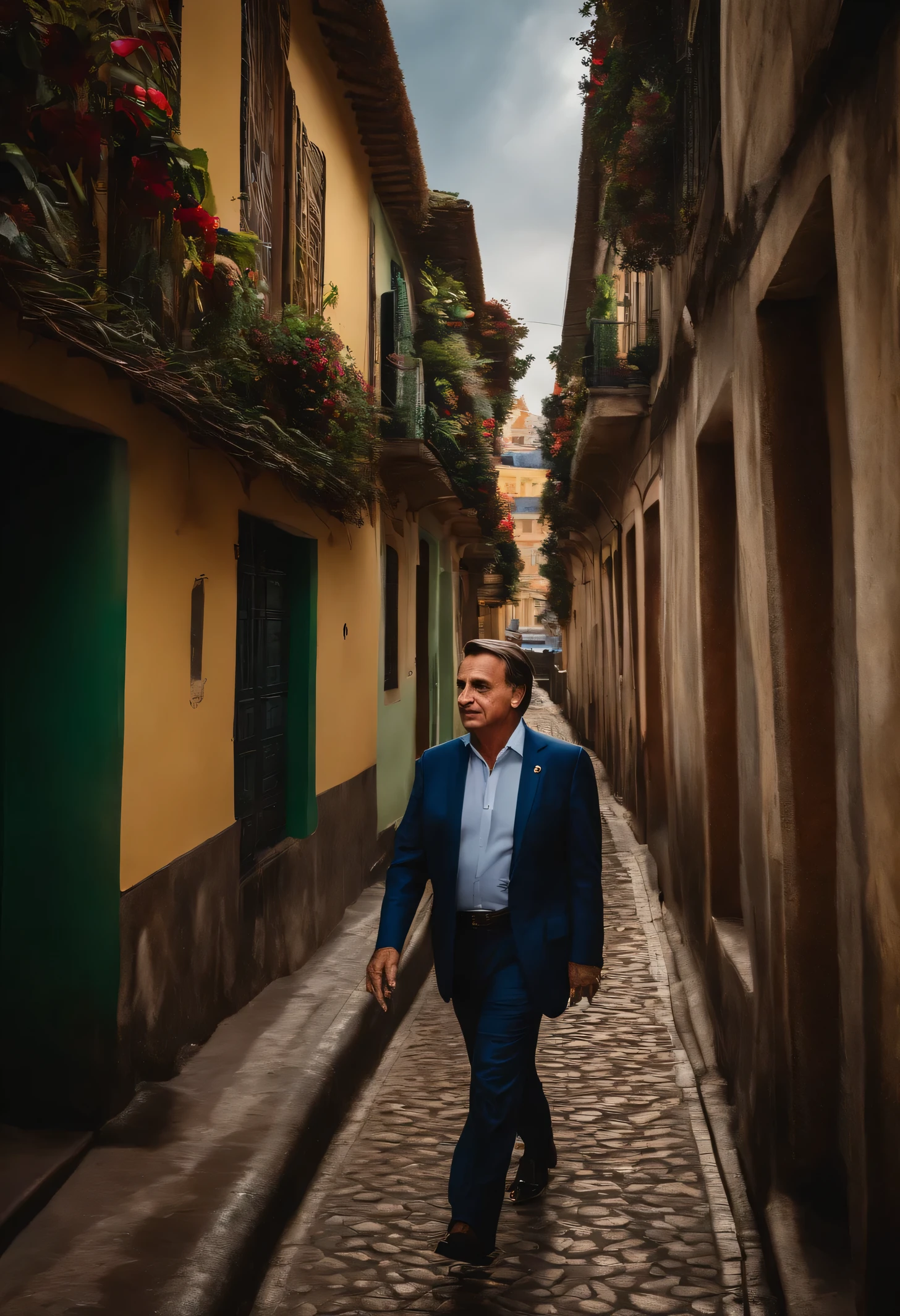 Jair Bolsonaro passeando , Imagem real 