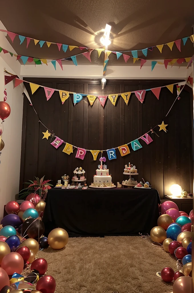 Decorate birthday room with happy birthday summoners war