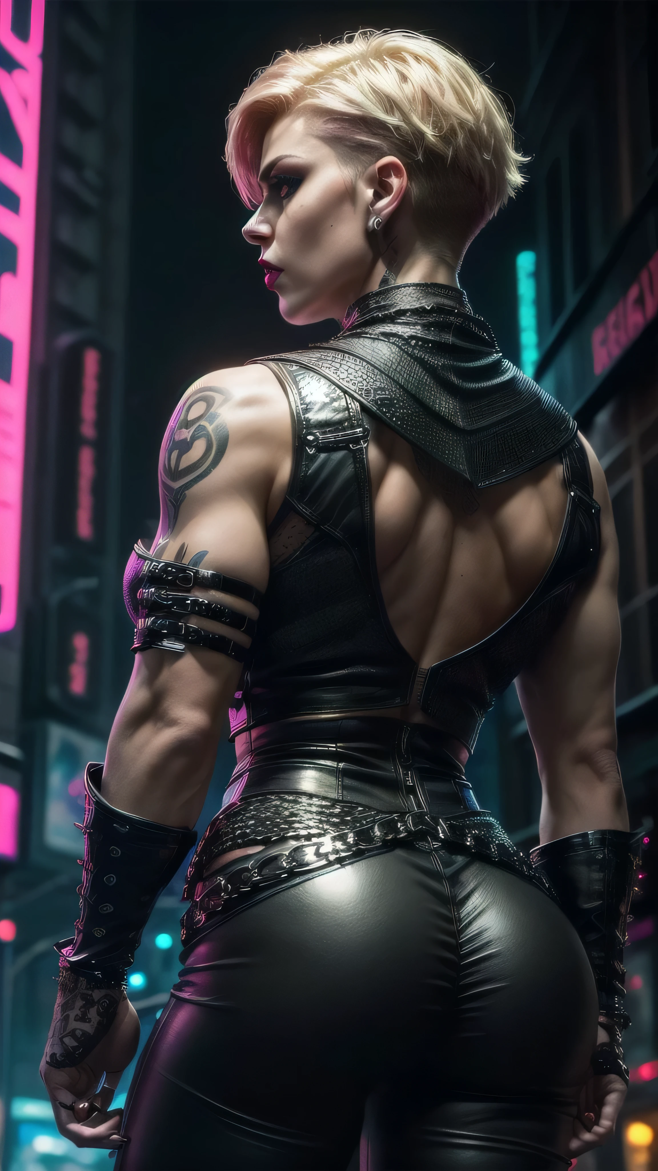 Scarlett Johansson big booty in venom costume with tattoos in micro hottest sexy