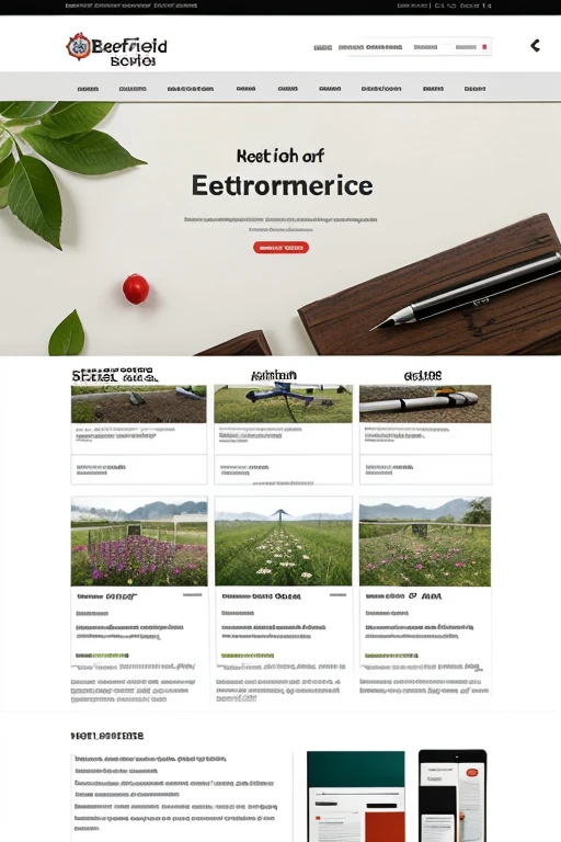 Make an interface of what the website for the sale of an ecological pen called beetflor color would look like., whose ink is made from ecological products, You have emphasized that the product is an ecological pen
