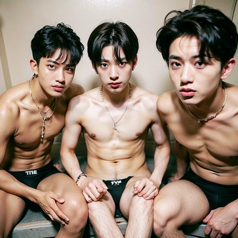 Txt kpop group , boys group , wearing thongs