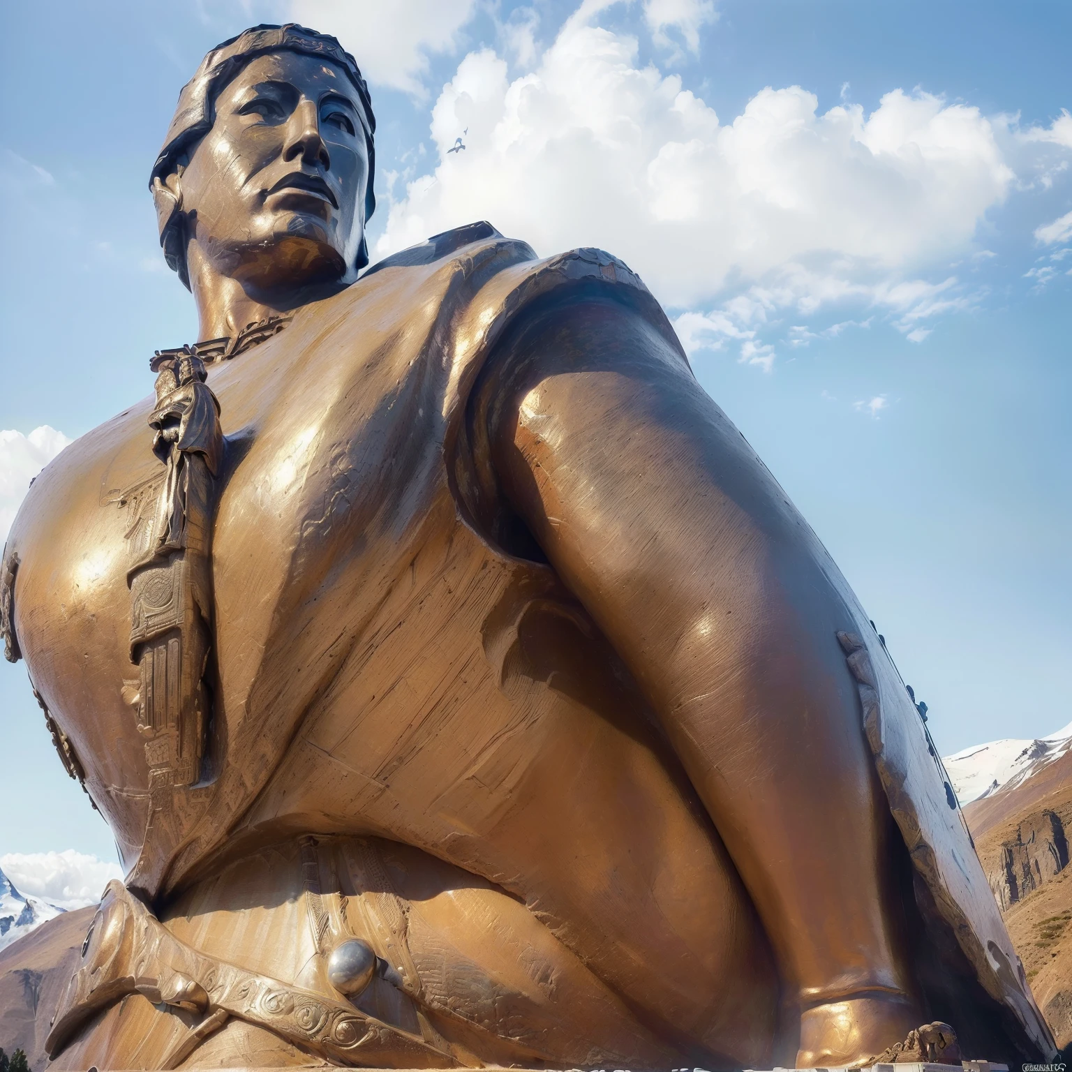 (masterpiece, highest quality, largest Chilean statue in the world: 1.5), (extremely detailed and intricate), (hyper-realistic, photorealistic: 1.7), (massive, colossal: 1.1), (unique artwork, iconic landmark: 1.2), (realistic, approaching life-like: 1.3), (raw, unprocessed: 1.0), (precise details, crisp edges: 1.1), (marble, bronze: 1.2), (full body sculpture, impressive figure: 1.1), (world record, historic monument: 1.1), (