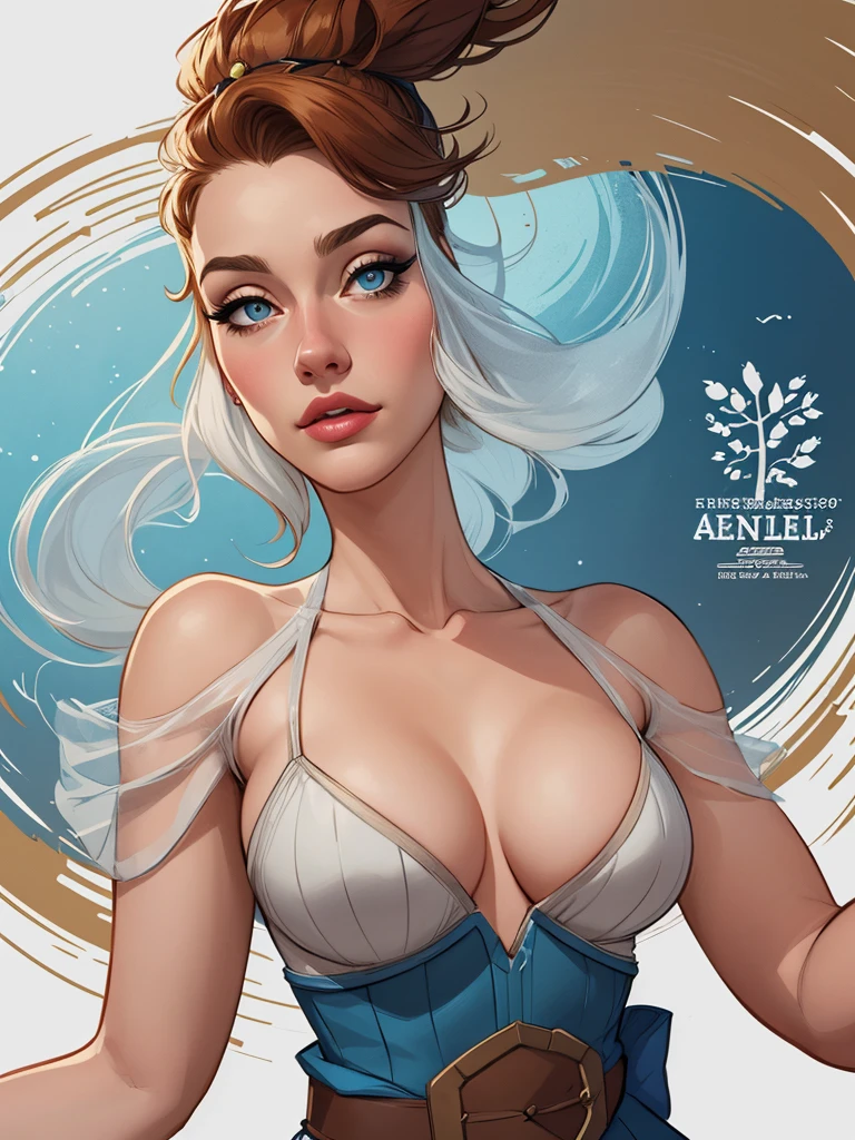 Personagem mulher estilo atompunk Fallout 4 Rainha Anna de Arendelle com marcas de guerras Imagem de desenho animado de uma mulher .Ilustra??o estilo desenho animado, estilo de arte dos desenhos animados, estilo de arte dos desenhos animados, digital illustration style, estilo atompunk design de personagens altamente detalhado, arte digital detalhada coragem, Forest fan art, Design de personagens de retrato, beautiful digital illustration, retrato de alta qualidade, Arte em quadrinhos, mulher jovem cabelo com transas lindas . Queen Anna of ArendelleBeautiful lined eyes Medium large bust and wonderful sexy clothes. image expression of sexual desire from waist to head illustration Queen Anne of Arendelle atompunk style Fallout 4