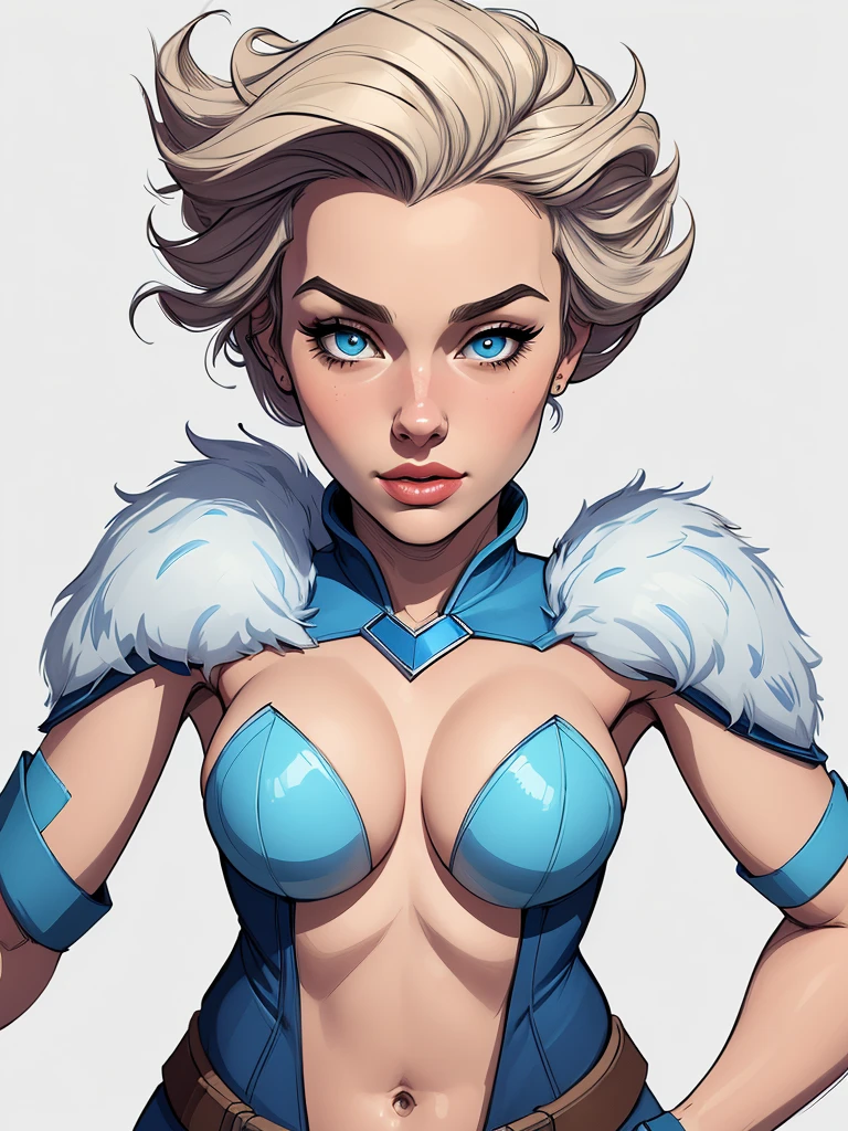 Personagem mulher estilo atompunk Fallout 4 Rainha Anna de Arendelle com marcas de guerras Imagem de desenho animado de uma mulher .Ilustra??o estilo desenho animado, estilo de arte dos desenhos animados, estilo de arte dos desenhos animados, digital illustration style, estilo atompunk design de personagens altamente detalhado, arte digital detalhada coragem, Forest fan art, Design de personagens de retrato, beautiful digital illustration, retrato de alta qualidade, Arte em quadrinhos, mulher jovem cabelo com transas lindas . Queen Anna of ArendelleBeautiful lined eyes Medium large bust and wonderful sexy clothes. image expression of sexual desire from waist to head illustration Queen Anne of Arendelle atompunk style Fallout 4 pose style playboy magazine 