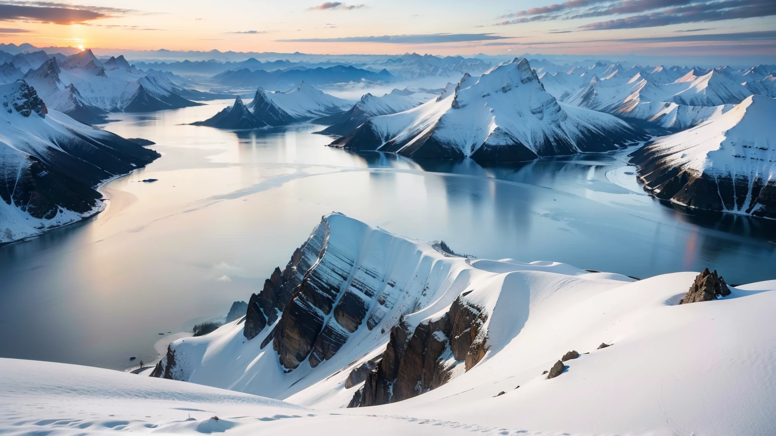 ((best quality)), ((masterpiece)), (detailed), Landscape Photography,Snow Mountain,Beautiful Snow Mountain