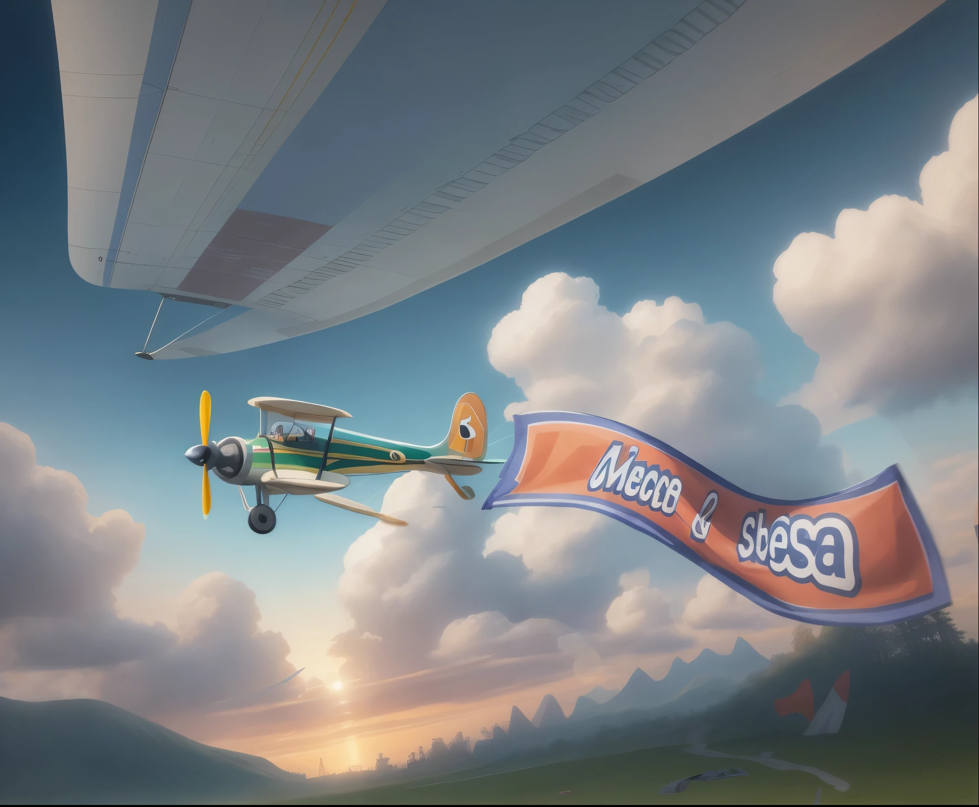 cartoon of a plane flying over a banner with a banner saying best seller, loadscreen”, pc screenshot, official screenshot, loading screen, screenshot from the game, high quality screenshot, animated film still, official artwork, wallpaper!, promotional art, animation still, video game screenshot>, cutscene, header text”, sky!, splash screen art, biplanes
