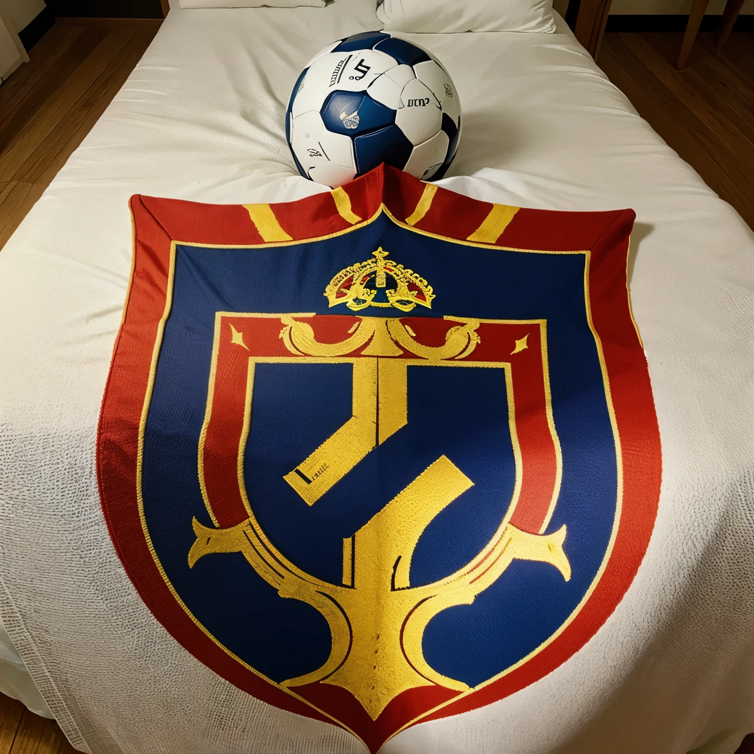 Escudo de futbol relacionado con los isotopos de quimica 