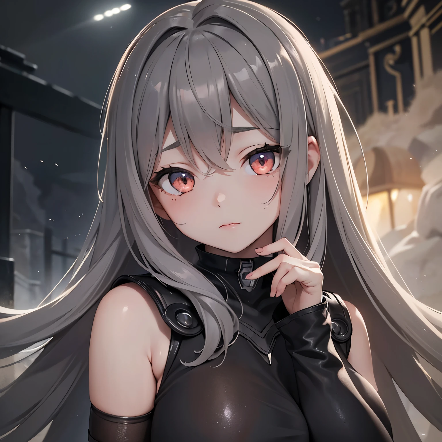 (masterpiece,best quality,ultra-detailed),1girl, large breast, glowing eyes,long hair,(((dust pretty girl))),beautiful and detailed face, detailed eyes,night,dust particles in the air,((grey theme)),((((dust theme)))),