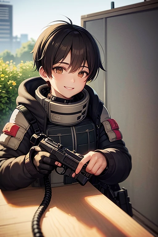 APEX Legends、Adult male、He has a gun、I like games、smile、cute、Mini character、Short Hair