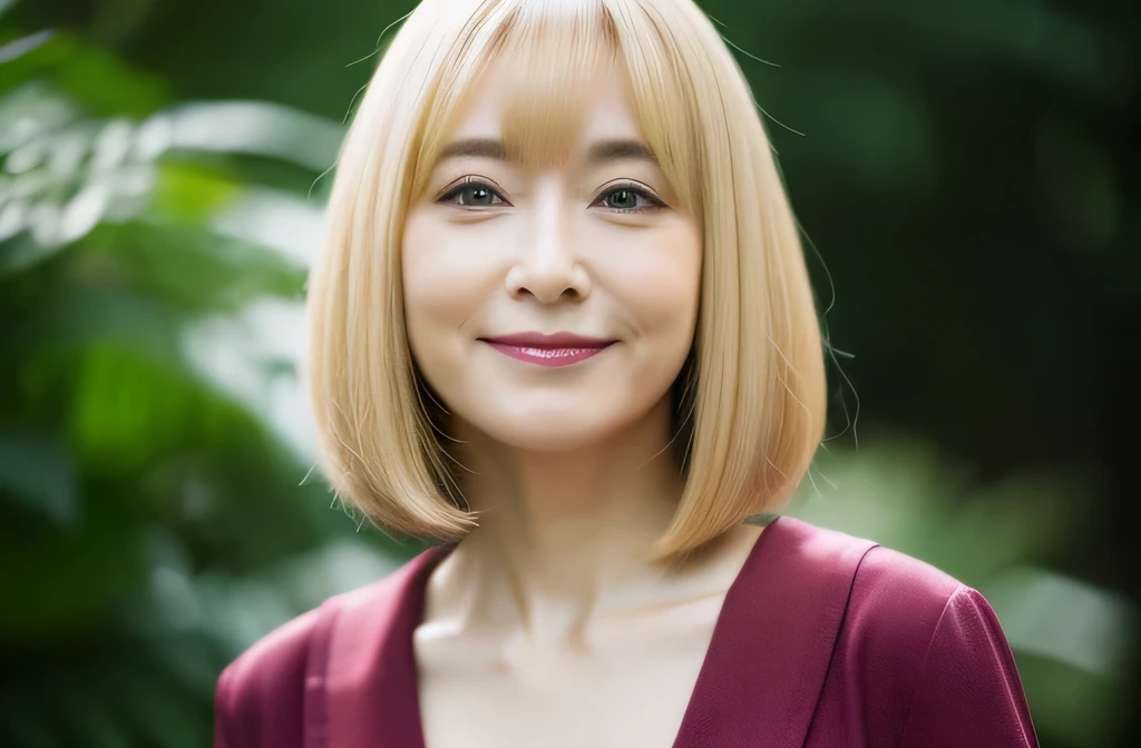 Tidy short hair 55-year-old Japanese woman Show profile Upper Body straight hair Straight hair Her hair color is beige, almost blonde. Very straight hair Tidy short hair Personal woman Has bangs Very straight hair Neat short hair Brown Hair Straight-haired hair straight hair pale blonde There are a few red hairs beautiful hair shiny hair Japan short hair (Purelos Face_v1:0.7), (8K, highest quality), Unconscious, Open Eyes, High resolution, original, (Flat Color:0.9),(masterpiece:1,2), highest quality, masterpiece, High resolution, original Viewer's point of view, alone, Portrait, Mature Woman Body Set, A slight smile, While staring at this,Natural wrinkles, Wrinkles around the eyes, Surreal, Natural Skin, Natural Hair Color, Bright red lips, straight short hair Light Brown Hair The background is a Japanese house