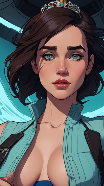 Personagem feminina armada com um .38 em estilo ocidental atompunk Fallout 4 Jennifer Connelly le com cicatrizes de guerra Imagem de desenho animado de uma mulher .Ilustra??o estilo desenho animado, estilo de arte dos desenhos animados, estilo de arte dos desenhos animados, digital illustration style, estilo atompunk design de personagens altamente detalhado, arte digital detalhada coragem, Forest fan art, Design de personagens de retrato, beautiful digital illustration, retrato de alta qualidade, Arte em quadrinhos, mulher jovem cabelo com transas lindas . Queen Anna of ArendelleBeautiful lined eyes Medium large bust and wonderful sexy clothes. image expression of sexual desire from waist to head illustration Queen Anne of Arendelle atompunk style Fallout 4 The perspective is from below, enfatizando a majestade e o poder da Gigante." armed with a 38 Western-style revolver with a 38 revolver in her hands