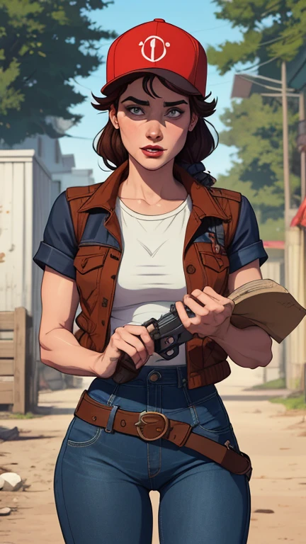 Personagem feminina armada com um .38 em estilo ocidental atompunk Fallout 4 Jennifer Connelly le com cicatrizes de guerra Imagem de desenho animado de uma mulher .Ilustra??o estilo desenho animado, estilo de arte dos desenhos animados, estilo de arte dos desenhos animados, digital illustration style, estilo atompunk design de personagens altamente detalhado, arte digital detalhada coragem, Forest fan art, Design de personagens de retrato, beautiful digital illustration, retrato de alta qualidade, Arte em quadrinhos, mulher jovem cabelo com transas lindas . Queen Anna of ArendelleBeautiful lined eyes Medium large bust and wonderful sexy clothes. image expression of sexual desire from waist to head illustration Queen Anne of Arendelle atompunk style Fallout 4 The perspective is from below, enfatizando a majestade e o poder da Gigante." armed with a 38 western style revolver with a 38 revolver in her hands character sheet, homem grego branco com cabelo curto muito encaracolado e barba, Red baseball cap, Black and red utility jacket, motorist, alta qualidade, bonito, jeans azul claro, smooth body hair, messy look, robusto e sujo, different facial expressions, corpo todo, camisa branca, masculine, Alto,
