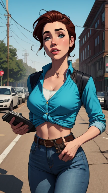 Personagem feminina armada com um .38 em estilo ocidental atompunk Fallout 4 Jennifer Connelly le com cicatrizes de guerra Imagem de desenho animado de uma mulher .Ilustra??o estilo desenho animado, estilo de arte dos desenhos animados, estilo de arte dos desenhos animados, digital illustration style, estilo atompunk design de personagens altamente detalhado, arte digital detalhada coragem, Forest fan art, Design de personagens de retrato, beautiful digital illustration, retrato de alta qualidade, Arte em quadrinhos, mulher jovem cabelo com transas lindas . Queen Anna of ArendelleBeautiful lined eyes Medium large bust and wonderful sexy clothes. image expression of sexual desire from waist to head illustration Queen Anne of Arendelle atompunk style Fallout 4 The perspective is from below, enfatizando a majestade e o poder da Gigante." armed with a 38 western style revolver with a 38 revolver in her hands character sheet, homem grego branco com cabelo curto muito encaracolado e barba, Red baseball cap, Black and red utility jacket, motorist, alta qualidade, bonito, jeans azul claro, smooth body hair, messy look, robusto e sujo, different facial expressions, corpo todo, camisa branca, masculine, Alto,