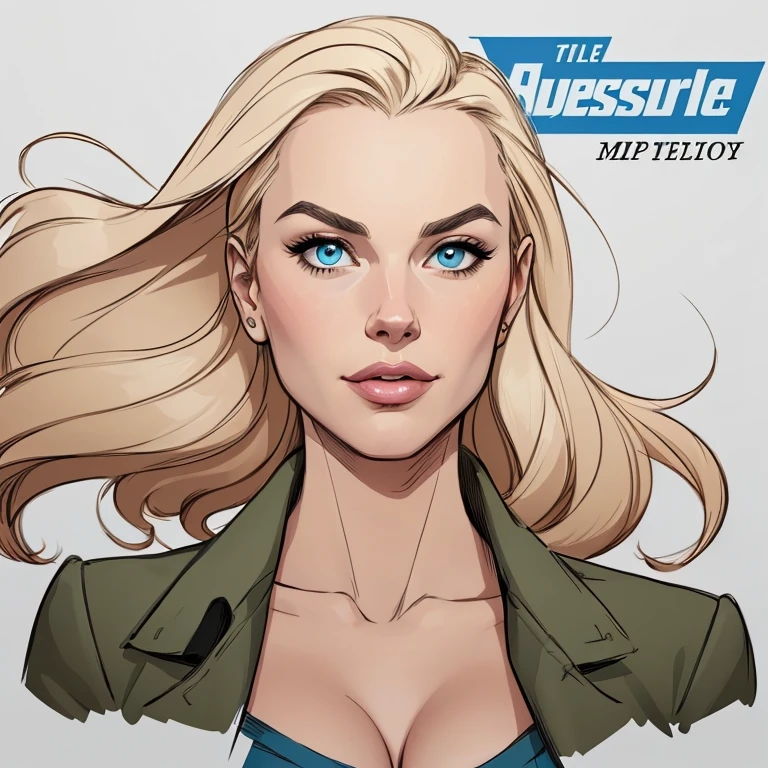 a Cartoon style digital illustration close-up of a woman with blonde hair and blue eyes, artgerm e lois van baarle, zenoscope, Betty Cooper, Lois van Baarle e Rossdraws, no estilo artgerm, artgerm julie bell beeple, retrato de emma geada, Invisible Woman, black canary, margot robbie em gta v, wonderful expression Cartoon style digital illustration 