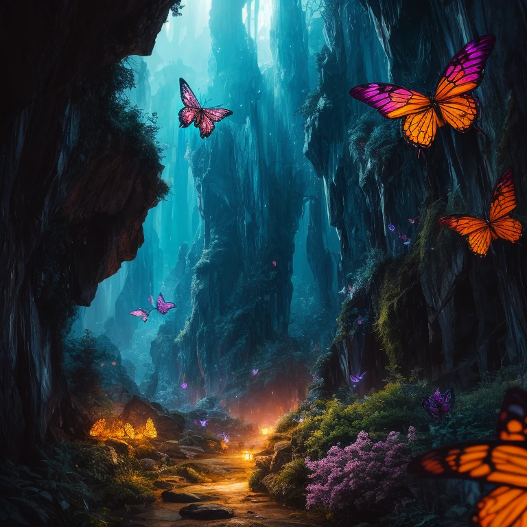 Recreates a half-length image of a beautiful girl in the middle of an amazing space scene where many beautiful and bright butterflies fly around her in the universe and on her (((highlights a large butterfly with unique and beautiful details))), in front of the girl. magical photography, super detailed, (ultra detailed), (top quality, best quality, super high quality image, masterpiece), standard lens, dramatic lighting, 8k, UHD, intricate detail, (gradients), comprehensive cinematic, colorful, visual key , highly detailed, extreme detailed, hyper-realistic, (very detailed background, detailed landscape), delicate details, raw image, dslr,