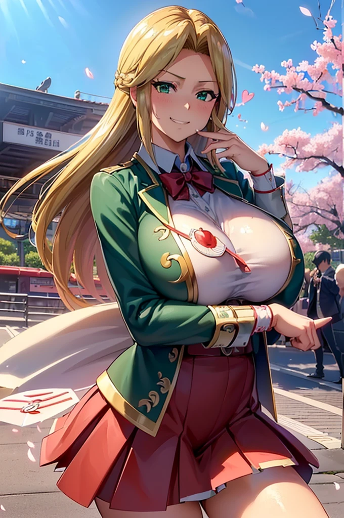 8Kんで(A sloppy smile, the face we are looking for, Mischievous face:1.9)(handing over a love letter:1.9)((woman,Huge , (Huge breasts:1.5),Are fat,とても唇が赤いHuge breastsを強調,Big Ass,Narrow waist,Long legs,Green Eyes立っている)) 8k((((Anime Style),(The facial expression is good))))8k(((((Anime Style)Green Eyes)))) 8k((Standing at the station))8k((Waiting for a train at the station))8k((Morning))8k((Beauty))((学生blazer15歳学生服 緑のネクタイ, blazer, Pleated skirt))8k(((spring,cherry blossoms,The wind is blowing,Her skirt is flipped up,cherry blossomsが散っている:1.3))) 8K(Close-up of the face:1.5)8Kんで(((((handing over a love letter))))) 8Kんで(((((handing over a love letter)))))8Kんで(handing over a love letter)8Kんで(しっかりhanding over a love letter描写を:1.5)8k(womanの手の描写が上手い)