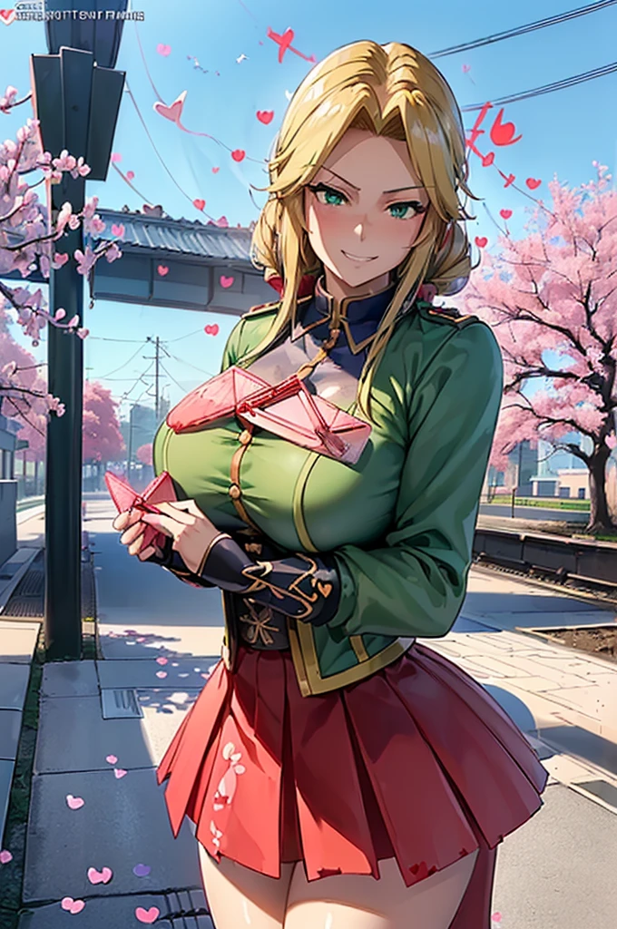 8K(A sloppy smile, the face we are looking for, Mischievous face:３.０)8K(((((handing over a love letter:2.3)))))((woman,Huge , (Huge breasts:1.8),Are fat,とても唇が赤いHuge breastsを強調,Big Ass,Narrow waist,Long legs,Green Eyes立っている)) 8k((((Anime Style),(The facial expression is good))))8k(((((Anime Style)Green Eyes)))) 8k((Standing at the station))8k((Waiting for a train at the station))8k((Morning))8k((Beauty))((学生blazer15歳学生服 緑のネクタイ, blazer, Pleated skirt))8k(((spring,cherry blossoms,The wind is blowing,Her skirt is flipped up,cherry blossomsが散っている:1.3))) 8K(((((handing over a love letter))))) 8K(((((handing over a love letter:1.1)))))8K(((((handing over a love letter))))) 8K(((((handing over a love letter:1.1)))))8K(((((handing over a love letter))))) 8K(((((handing over a love letter:1.1)))))8K(((((handing over a love letter))))) 8K(((((handing over a love letter:1.1)))))8k(womanの手の描写が上手い)