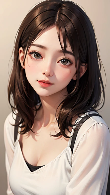 Blushing lightly and smiling, (Top quality masterpiece:1.2) Delicate illustrations, Very detailed, /Beautiful Japanese Woman、1 person,Very cute and slim、Excellent style 、((8K images、super high quality))、Very delicate face, Skin and Hair、beautiful forehead、Red lipstick、Long Hair,(((((Gradient Hair、Brown Hair))))),Very cute Japanese cut face、Eyes and nose are clearly visible、Kind eyes,(((Full Body Shot)))