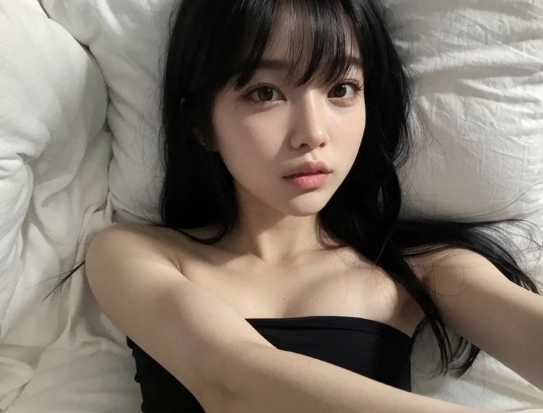 girl with long black hair