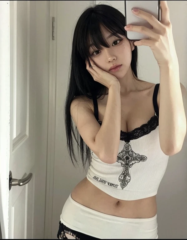 girl with long black hair