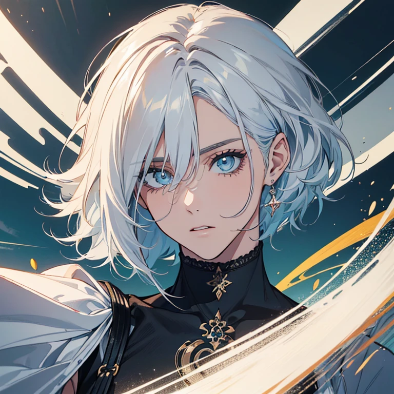 "(melhor qualidade,ultra-detalhado,realista:1.37),average,retrato,olhos roxos,cabelo branco,Homem com cabelo average,estilo de pintura fina,detailed facial features,attractive male appearance"