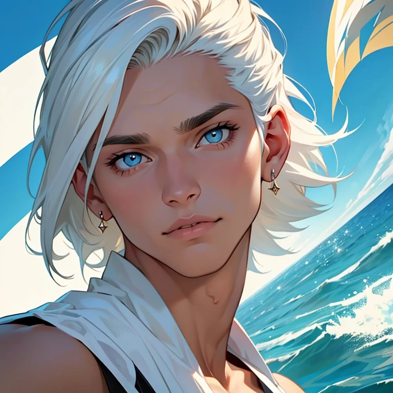 "(melhor qualidade,ultra-detalhado,realista:1.37),average,retrato,olhos roxos,cabelo branco,Homem com cabelo average,estilo de pintura fina,detailed facial features,attractive male appearance"