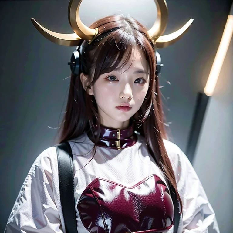 (((Burgundy hair)))Purple powder series((future technology)) HD Helmet,thoughtfully(antlers)