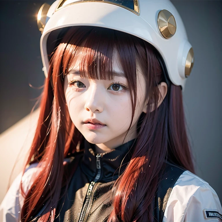 (((Burgundy hair)))Purple powder series((future technology)) HD Helmet,thoughtfully(motorcycle helmet)
