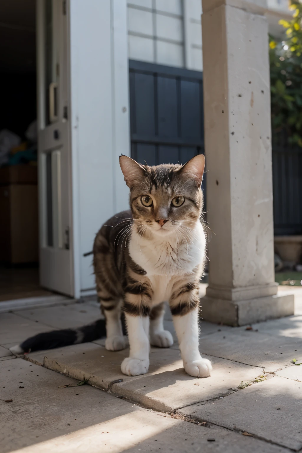 gato en un inciendio
