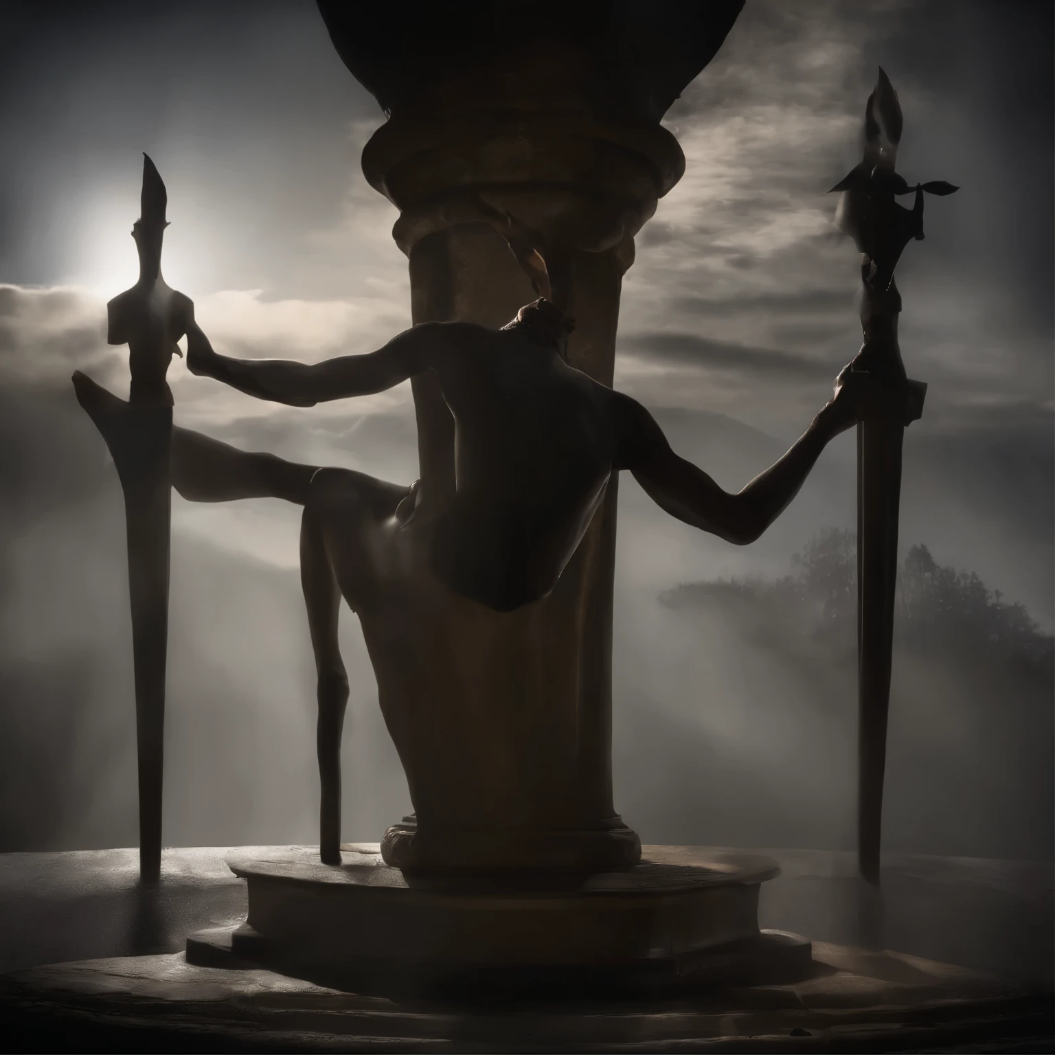 best quality, Meisterwerk, ultra-high resolution, (Realistisch fotografieren:1.4), Surrealismus, traumhaft,fusionart, Devil, Schattenmagie, Kontrolle der Dunkelheit, Heimlichkeit, shadowstep (Schattenschritt), Schatten-Zauber, Versteckte Klinge,