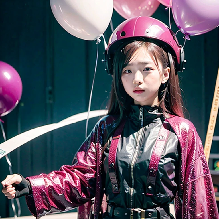 （（（Burgundy hair）））Purple powder series（（future technology）） HD Helmet，thoughtfully（balloon）