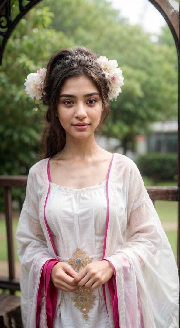 south asian facial features. girl. Should look very beautiful. pretty. Highly detailed and hyper realistic. The skin texture should be highly detailed and extremely accurate. thick black hair and brown eyes. Face must be accurate. Highly detailed face and facial features. Extremely accurate representation of face and facial features. Face should be highly detailed and hyper realistic. Every thing from the body should be extremely perfect and realistic. hyper realistic. Skin texture is natural and realistic. Face is realistic and extremely detailed. Eyes are detailed and accurate. Highly accurate. eyes should be realistic and accurate. hyper detailed. perfect details. realistic proportions. hyper realistic skin texture. smiling. black eyes. eyes are black.
