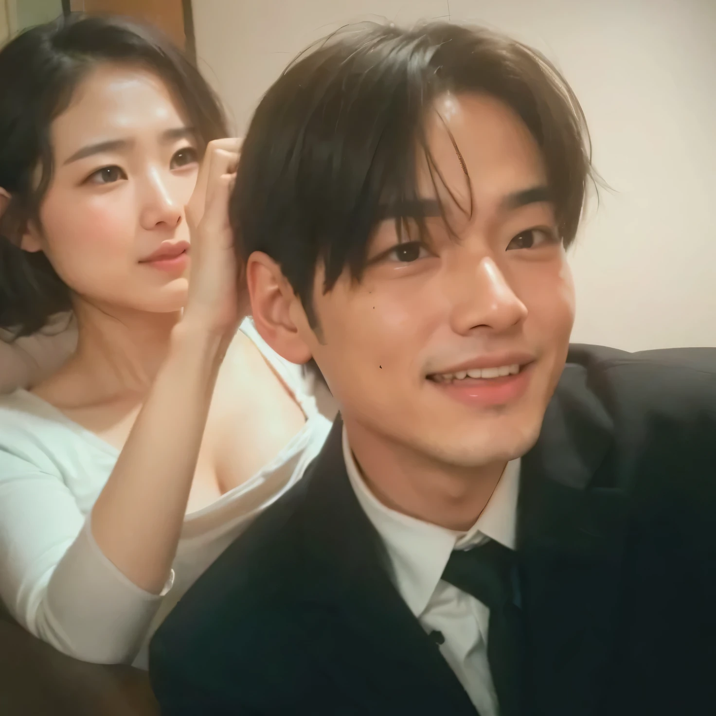 ((Best Quality, 8K, masutepiece :1.3)), (Realistic, Photorealistic:1.4)A pretty woman with perfect figure :1.4, super gigantic breast, Beautiful, Smile, (Bright:1.4), Pretty Woman, (Highly detailed face:1.2), Detailed eyes, 二重まぶた, japanese pretty woman, slim:1.9, slender, Oily skin, Shiny skin, silk hair,Short bob black hair, Tight clothes,Huge breasts,Super huge,2 men and women,two shot,2 men and women,two shot,2 men and women,Izakaya,two shot,One Man,2 men and women,Japan men,Looking at the camera,Japan men,two shot,2guys,Selfie Camera,Selfie Camera,husband and wife,husband and wife,Izakaya,couple in tavern,Japan men,two shot,husband and wife,Japan men,two shot,husband and wife,Japan men,two shot,a short bob,Colossal tits,husband and wife,Japan men,husband and wife,Two shots of Japan men,Japan men,a couple,ultra gigantic tits,Couple Two Shots,ultra gigantic tits,Uncle and Two Shots,Uncle and Two Shots,Uncle and Two Shots,date,Flirting,Flirting,lovey-dovey,lovey-dovey,Flirting,a couple,a couple,Age difference couple,Age difference couple,Age difference couple,Age difference couple,lovey-dovey,lovey-dovey,chum,chum,lovey-dovey,a couple,Couple in love,man with arm around waist,a short bob,Colossal tits,Selfie Camera,Business suits,Beer in one hand