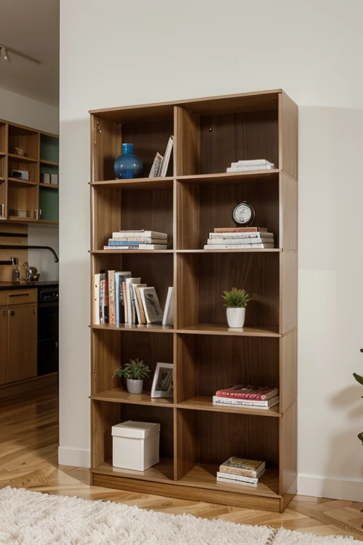 bookshelf, 6th gear, modular method, modern people's tastes, Square, ikea, bookshelf focus image, plywood