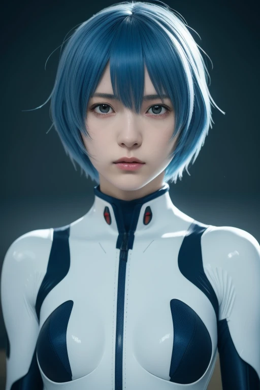 Ayanami, Blue hair blowing in the wind, short hair, (Red eyes:1.0), 
bodysuit, headgear, Plug Suit, White bodysuit,
outdoors, city,
looking at viewer, 
(masterpiece:1.2), highest quality, High resolution, Unity 8k wallpaper, (figure:0.8), (Beautiful fine details:1.6), Highly detailed face, Perfect lighting, Highly detailed photos, (Perfect hands, Perfect Anatomy)