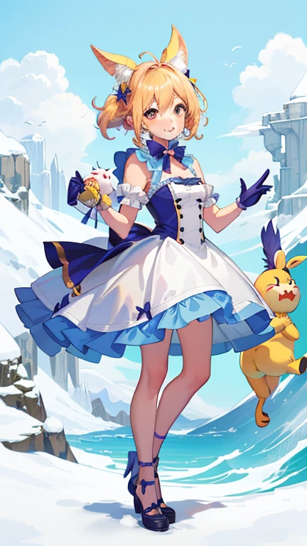 1 chica en、una sonrisa、Una delicia!　Usando un conejo de peluche、（small tits）