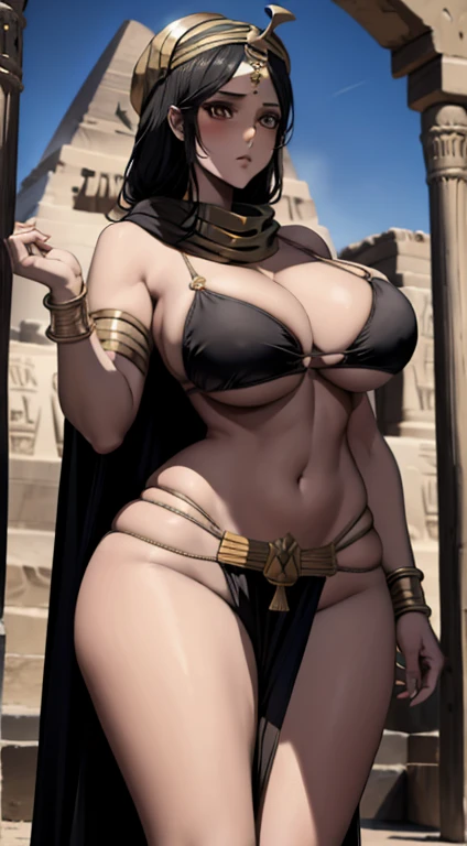 evil girl thick thick thick thick  breasts huge muscles dark energy black hair yellow eyes pale skin ((huge gold chains chained)) ((huge gold chains chained)) ((huge gold chains chained)) ((huge gold chains chained)) kneeling chained