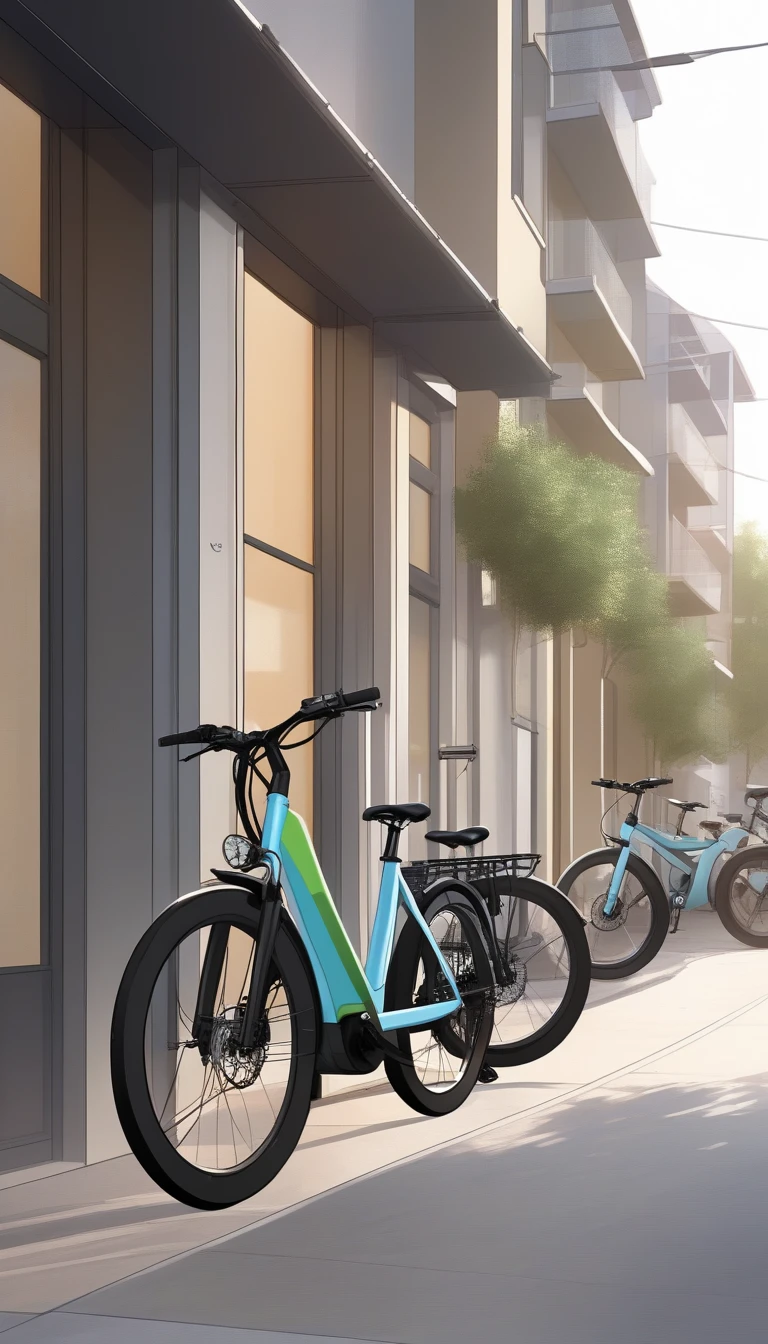 electric bicycles, street, neighborhood