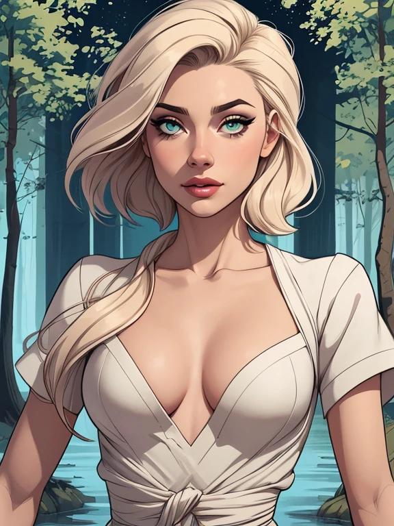 Personagem feminina em Imagem de desenho animado de uma mulher .Ilustra??o estilo desenho animado, estilo de arte dos desenhos animados, estilo de arte dos desenhos animados, digital illustration style, design de personagens altamente detalhado, arte digital detalhada coragem, Forest fan art, Design de personagens de retrato, beautiful digital illustration, retrato de alta qualidade, Arte em quadrinhos, mulher jovem cabelo com transas lindas . Beautiful lined eyes Medium large bust and wonderful sexy clothes. image expression of sexual desire from the waist to the illustration