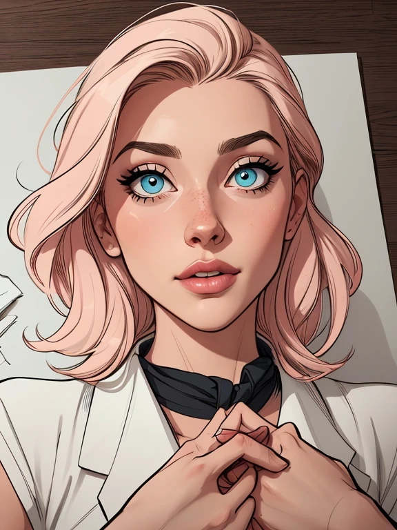 Personagem feminina Imagem de desenho animado de uma mulher .Ilustra??o estilo desenho animado, estilo de arte dos desenhos animados, estilo de arte dos desenhos animados, digital illustration style, design de personagens altamente detalhado, arte digital detalhada coragem, Forest fan art, Design de personagens de retrato, beautiful digital illustration, retrato de alta qualidade, Arte em quadrinhos, mulher jovem cabelo com transas lindas . Beautiful lined eyes Medium large bust and wonderful sexy clothes. image expression of sexual desire from waist to waist illustration