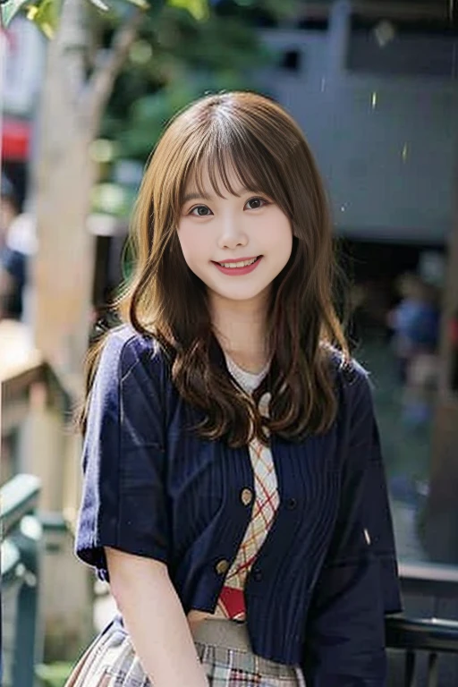 (8k、RAW Photos、Best image quality、masterpiece:1.2)、(Genuine、フォトGenuine:1.37)、Super Detail、Ultra-high resolution、girl、1 person、See the beholder、Beautiful face in every detail、smile、narrow、 (Narrow waist) :1.3)、Dense and beautiful skin、Skin Texture、Flowing Hair、Professional Writing、Long Hair、blonde、high school girlの、high school girl、School Area、Bob Hair、happy smile、baby face smile、No makeup、16 years old、Slightly thin、B cup breasts、nsfw、mini skirt、Outdoor、Tokyo、rain、umbrella