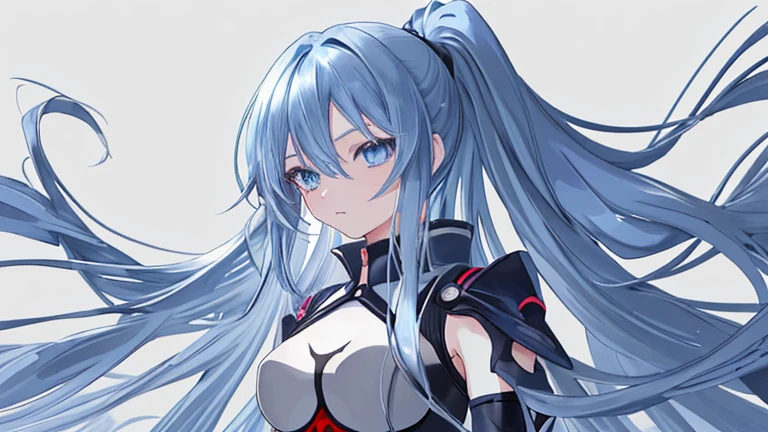 Anime Style,highest quality, masterpiece,Long Hair, blue eyes, Upper Body,One girl, Flowing Hair