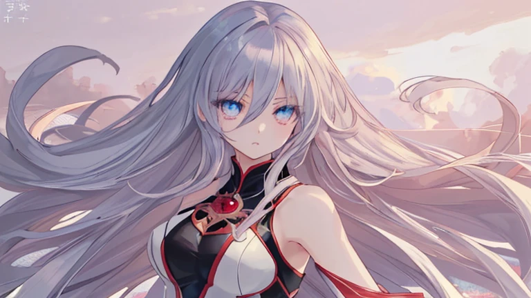 Anime Style,highest quality, masterpiece,Long Hair, Beautiful eyes, Upper Body,One girl, Flowing Hair