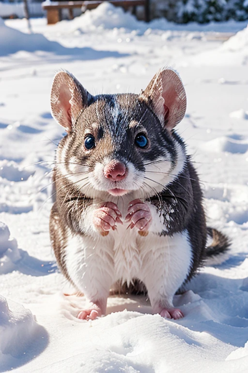 Cutest snow rat