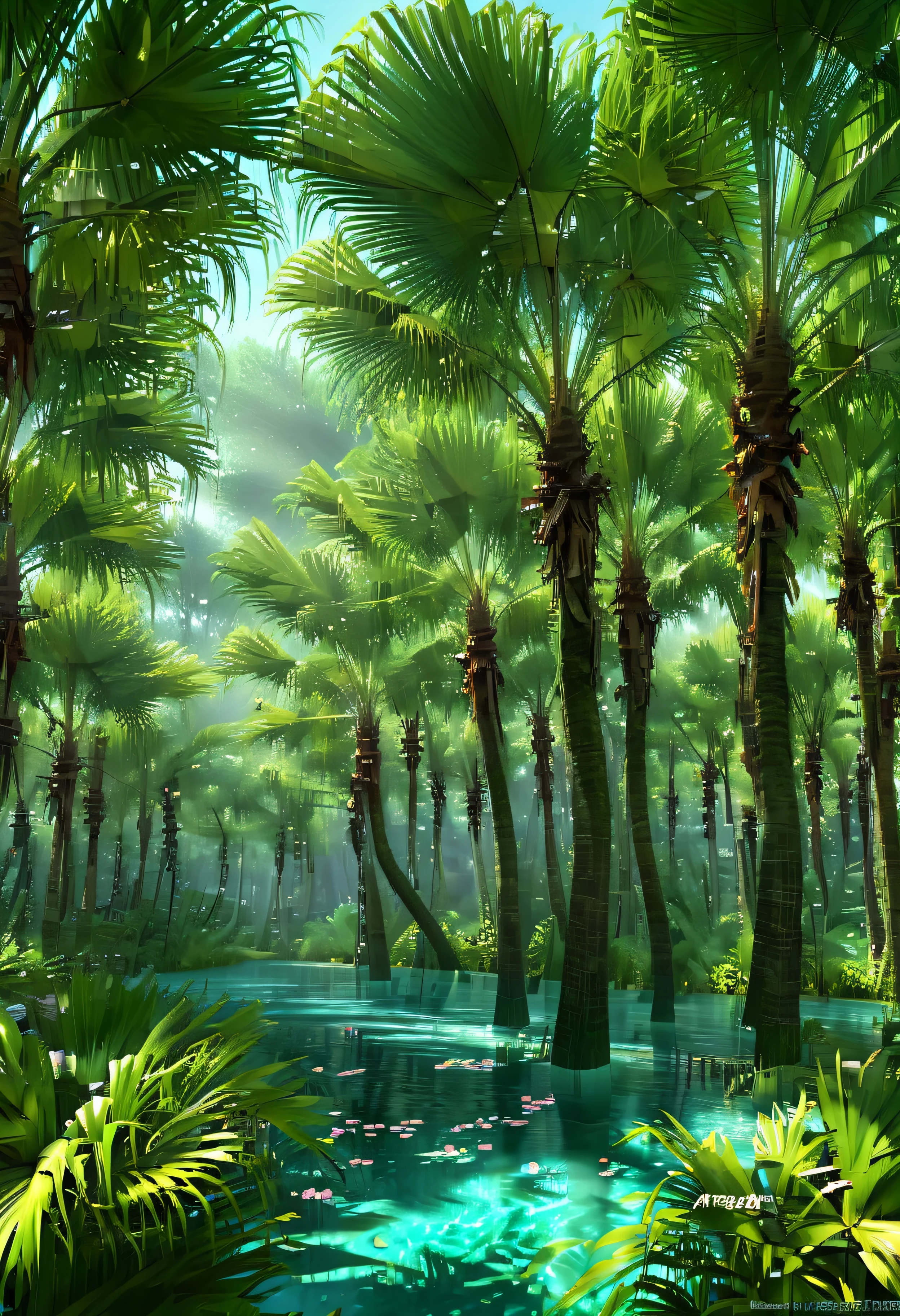 masterpiece, best quality, (Very detailed CG unified 8K wallpaper), (best quality), (Best Illustration), (Best shadows), Glowing Elf, There is a glowing deer, Drinking water in the pool, nature element in the forest theme. The mysterious Kwai tree, Beautiful Kwai tree, nature, Surrounded by flowers, delicate Leaves and branches surrounded by firefly (nature element), (Jungle theme), (Leaves), (Branches), (firefly), (Particle Effects) ETC. 3D , Octane Rendering, Ray Tracing, Ultra Detailed