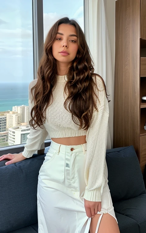 1 femme, Long curly hair, hazel eyes, Condo, nounous, ciel