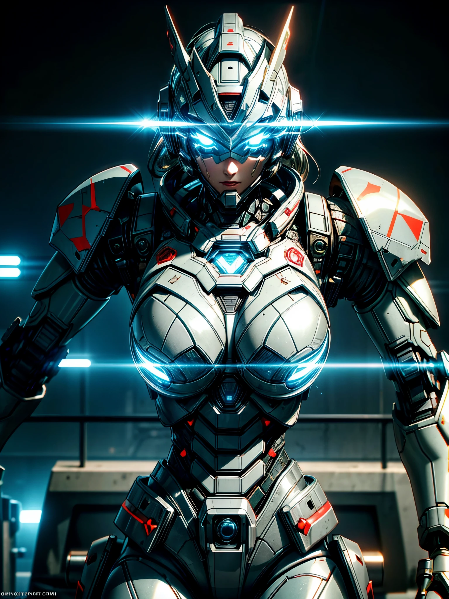 Medium shot, (Sexy female robot in futuristic armor), (with scratches and rust), fantasy, Science Fiction, Break, Beautiful female face, Tempting, sexy, mist, Vivid and charming eyes, (Glowing eyes), Super detailed eyes, Fine textured face, soft textured skin, holding lase heavy-weapon, Break,
background, (In a destroyed futuristic city), destory, in war, giant robot, giant robott walking in the distance, with Laser-weapons, Laser light emitted from weapons, Electric light, Fight back, counterattack, Break,
dramatic, Best quality masterpiece, Reality, detailed, HDR, Shallow and deep, Movie Lighting, Shining, Clear focus, High detail armor, Bloom, Chromatic Aberration, Futurism, Verism, anime style, sparkle, glowing light, ray tracing, reflection light, drop shadow, chromatic aberration abuse, cinematic lighting, high detail, 8k, super detail, UHD, retina, masterpiece, award winning, ccurate
