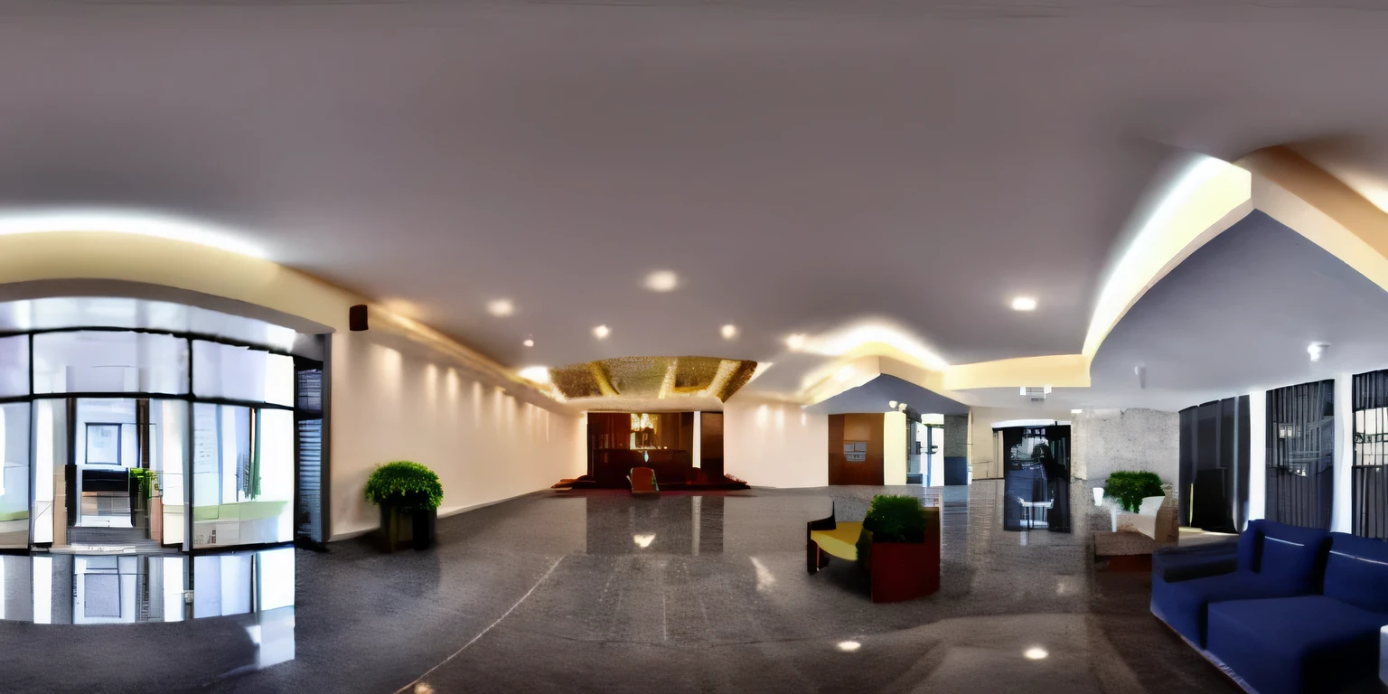 panorama, lobby, spacious lobby, corporate lobby with furniture, multiple rooms, big rooms, 