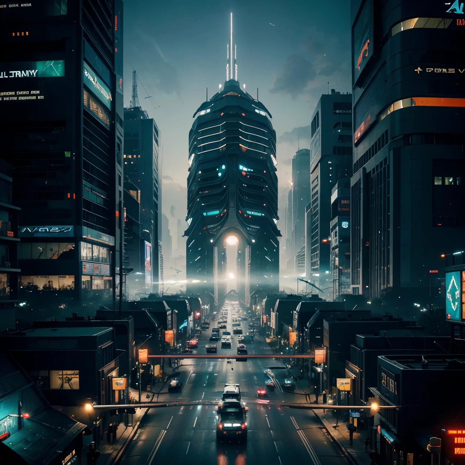 a night view over an Insanely Detailed alien city of the future, heavy aerial traffic, busy streets, sci-fi, Biomechanical creatures MADE OF WHITE PALE SLIME, animals MADE OF transparent iridescent SLIME, Painting By Ismail_Inceoglu Tom Bagshaw Dan Witz CGSociety Fantasy Art 4K Painting By Ismail_Inceoglu Tom Bagshaw Dan Witz CGSociety Fantasy Art 4K